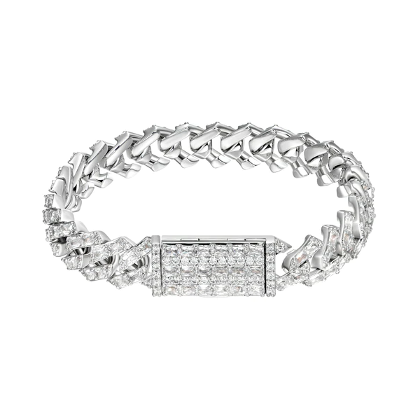 10mm Emerald Cut Prong Bracelet - Jeupeter