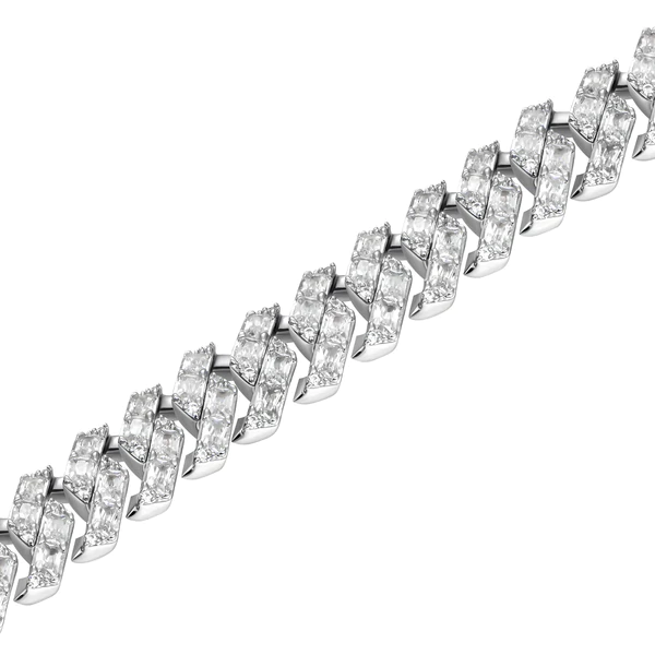 10mm Emerald Cut Prong Bracelet - Jeupeter