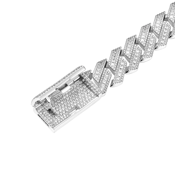 12mm Halo Round Cut Prong Bracelet - Jeupeter