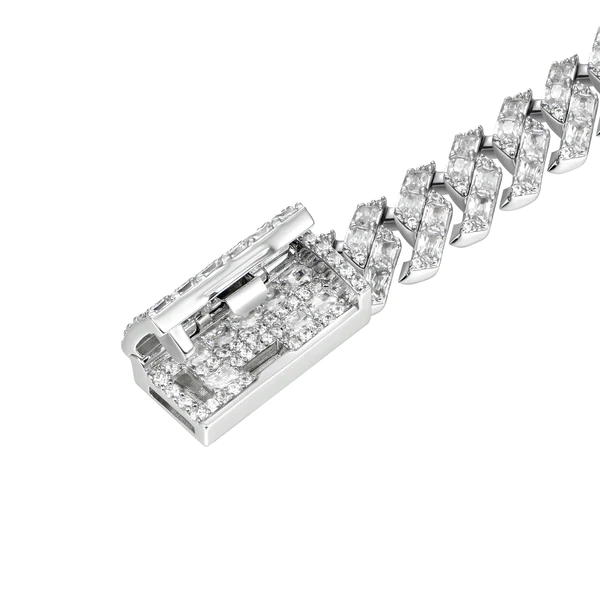 10mm Emerald Cut Prong Chain - Jeupeter