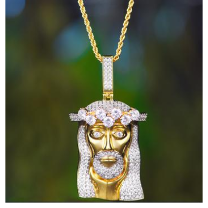 DBZ 14K Gold King Mustache And Hair Iced Jesus - Jeupeter